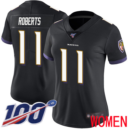 Baltimore Ravens Limited Black Women Seth Roberts Alternate Jersey NFL Football #11 100th Season Vapor Untouchable